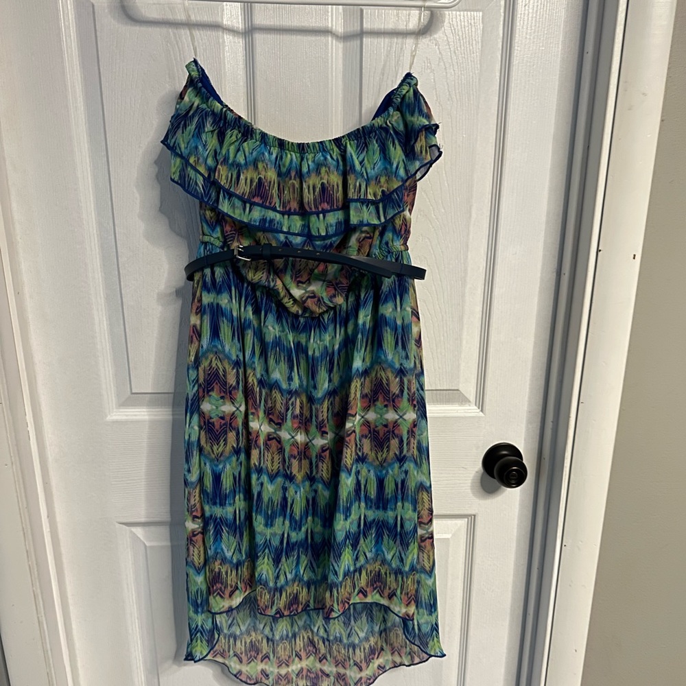 Strapless Hi-Low Dress